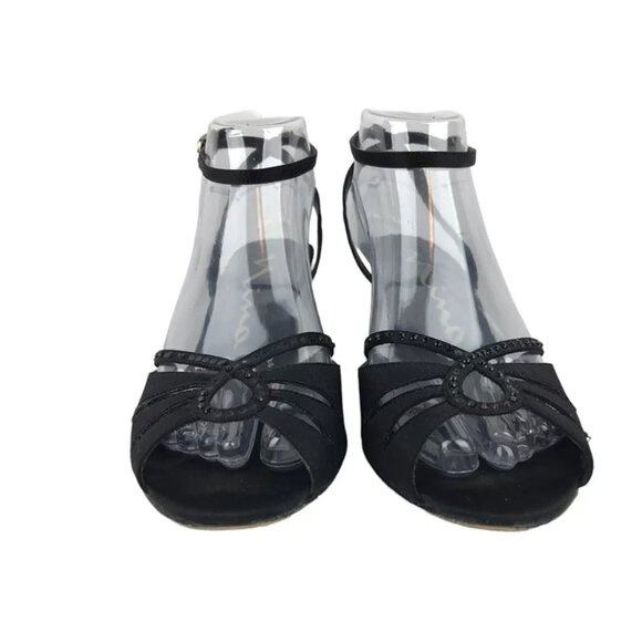 Nina Womens Black Firenze LS Luster Adjustable Block‎ Slingback Heel Size US 8M - Picture 3 of 10